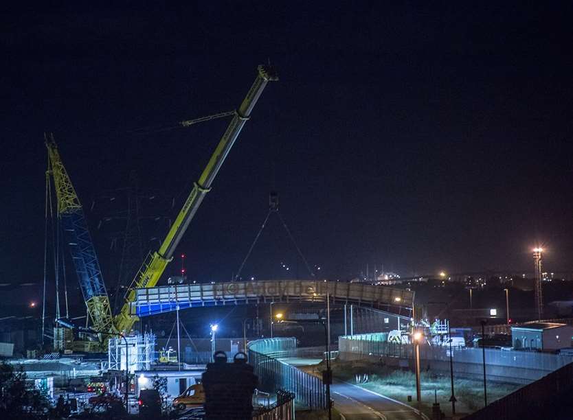Night work in progress. Picture: Andy Dell