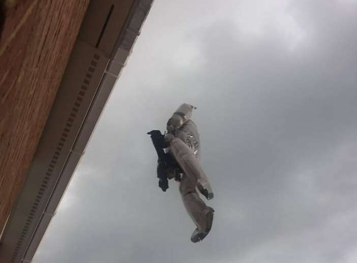 Katrina son lost his Stormtropper balloon on the same day the floating man was spotted in the sky