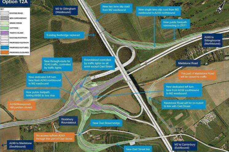 The proposed plans by Highways England to provide an improved junction 5 at Stockbury