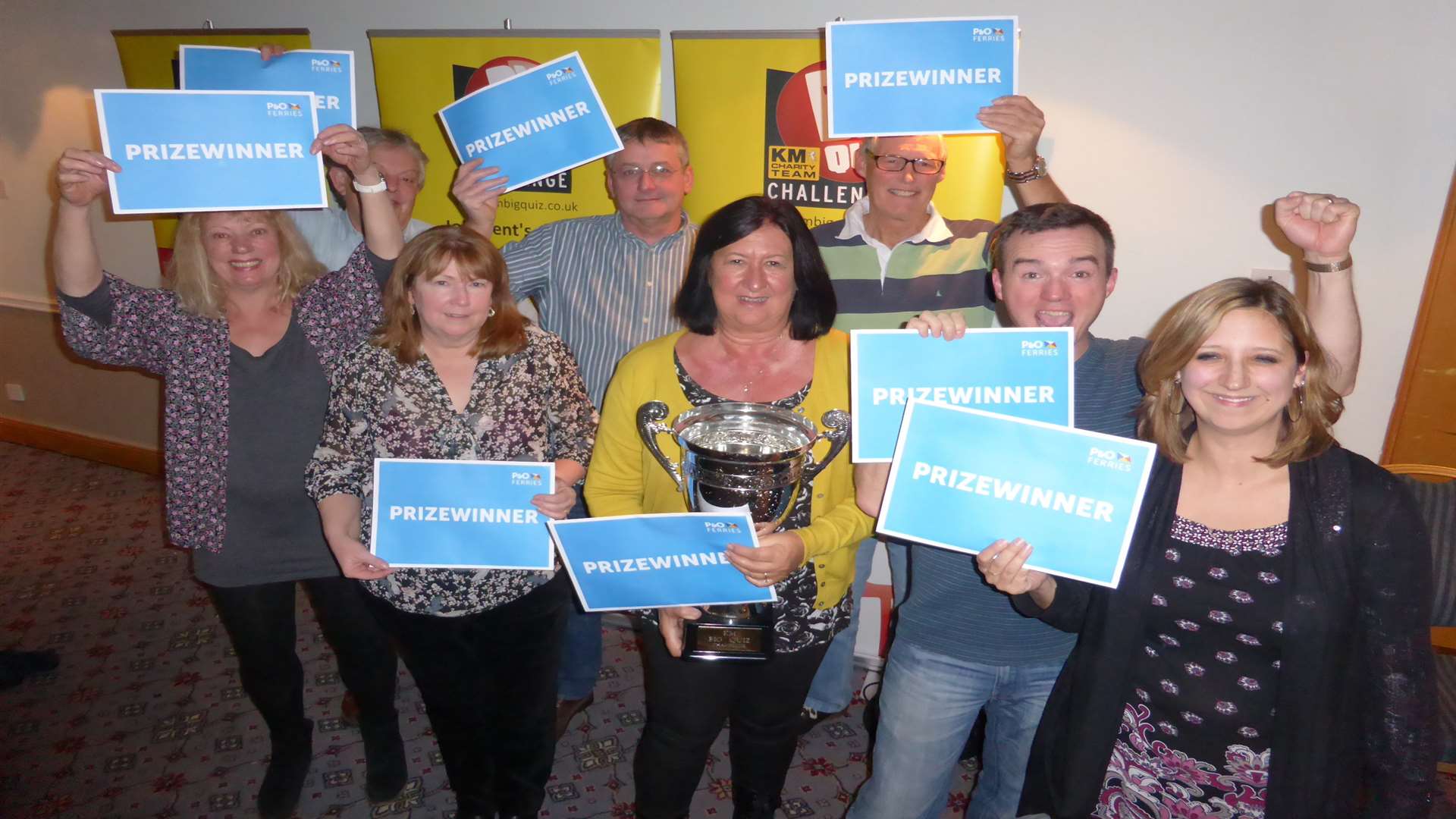 Canterbury team The Moomins won the county final of the KM Big Charity Quiz 2014 on Sunday