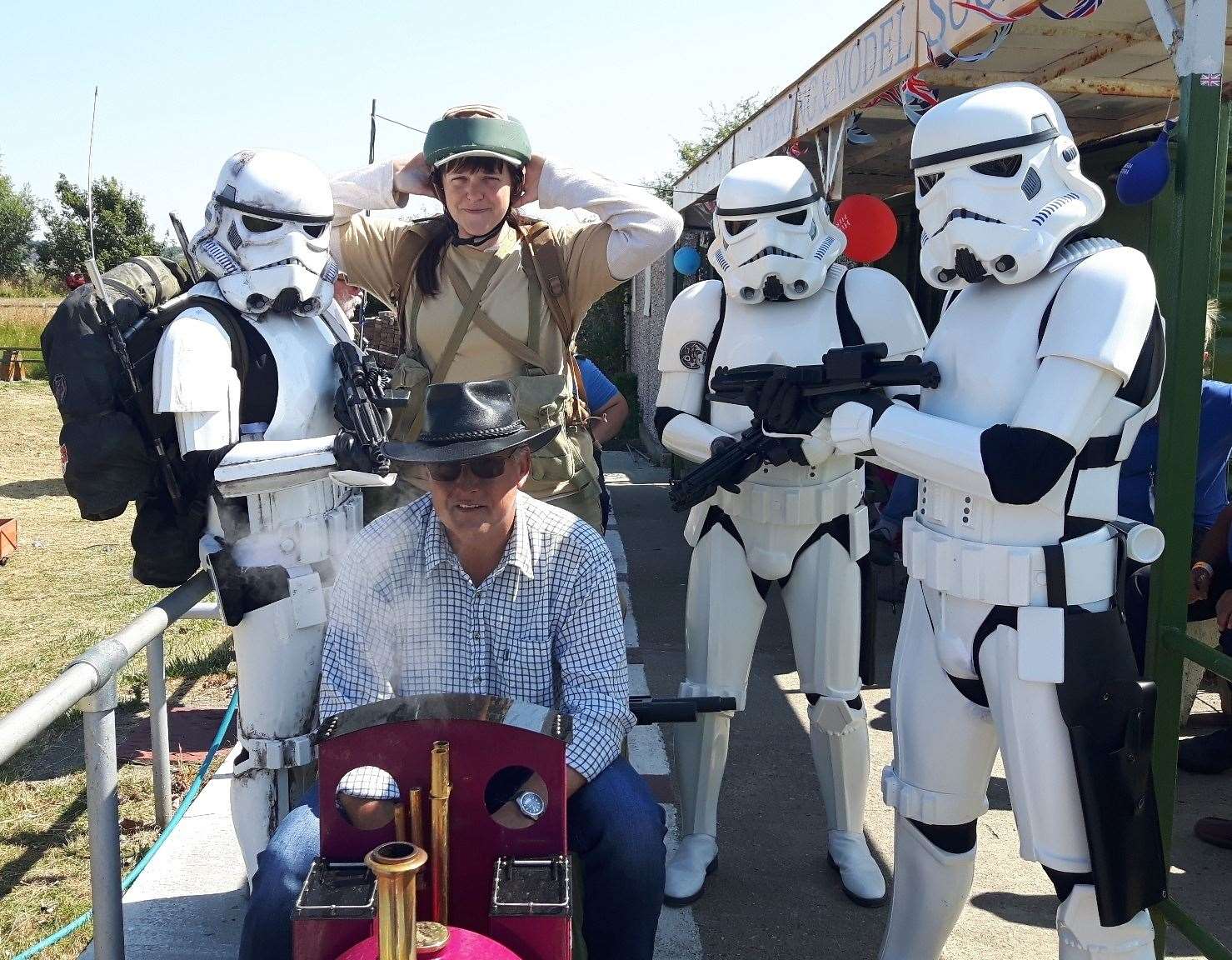 Stormtroopers from Star Wars side-tracked train driver Wayne Beston on Shepey last year. Picture: John Nurden (12487041)