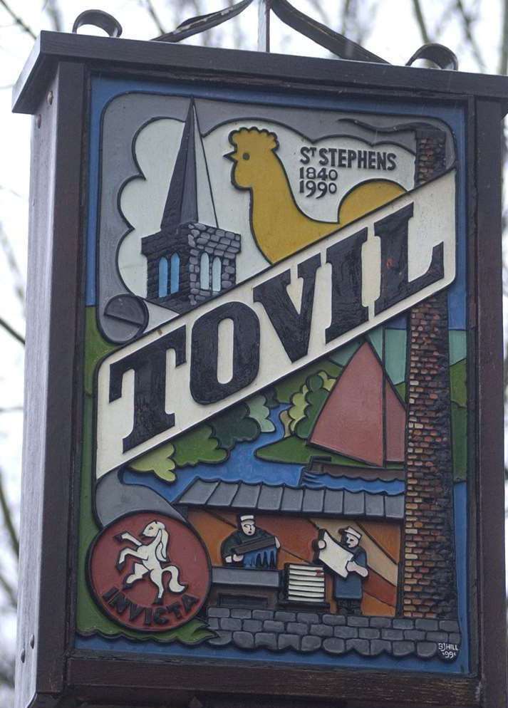 Tovil's parish sign