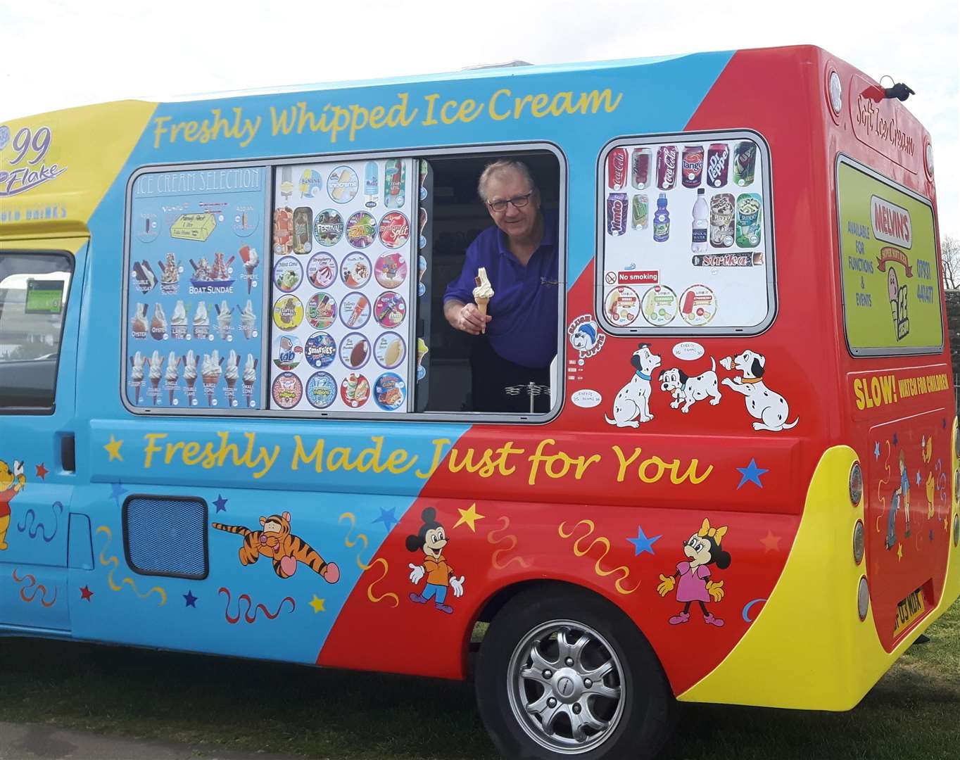 Melvin Nobbs, 63, has been involved in selling ice cream for 37 years