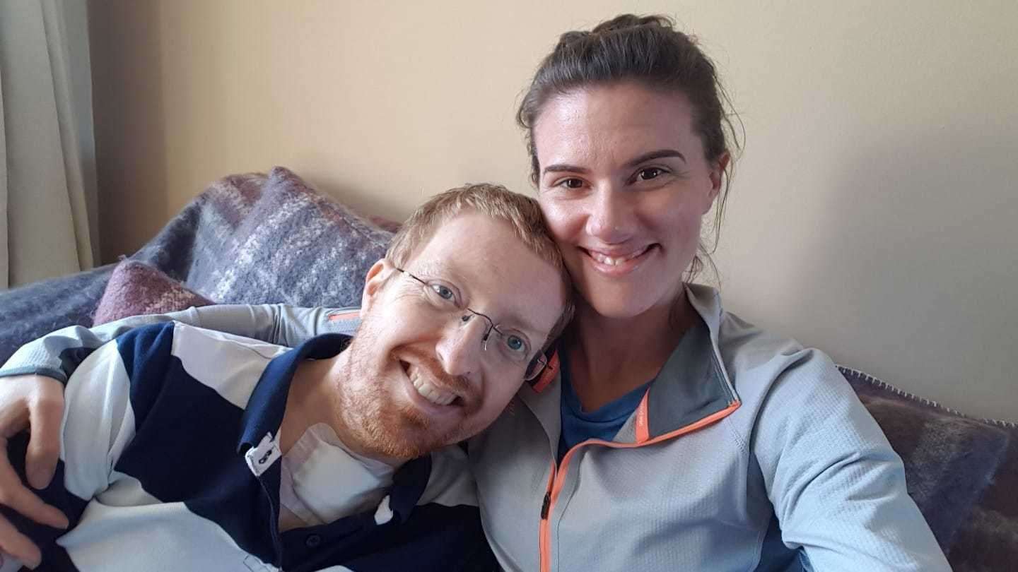 Katy Lavendar shared this picture of her and fiance Paul Skegg on the Darent Valley Hospital Facebook page as she thanked a member of staff
