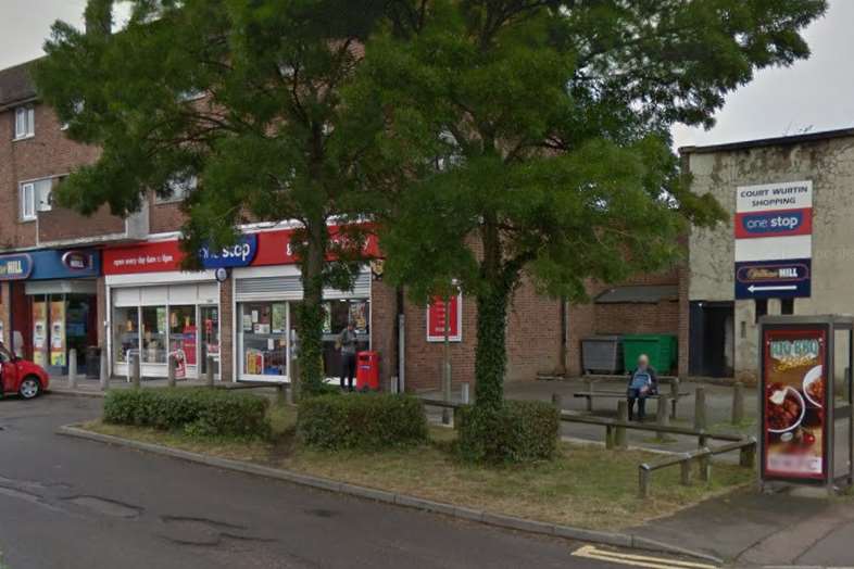 Robbery at the One Stop, Beaver Lane, Ashford. Pic from Google Street View.
