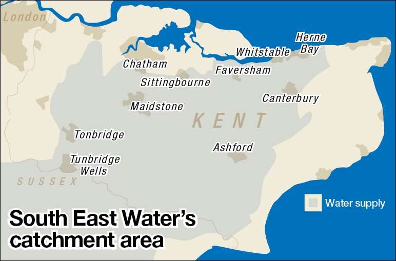 South East Water provides drinking water for a large part of Kent