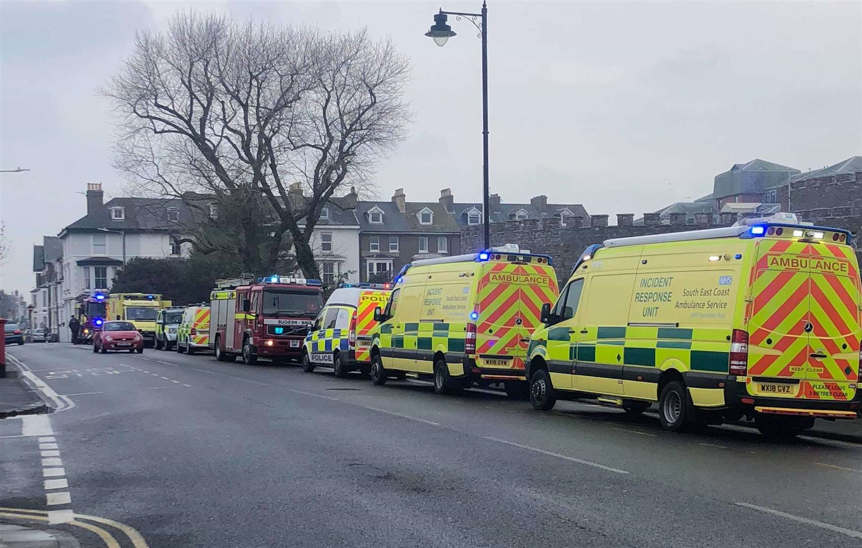 Emergency services are at the scene. Picture: John Sheridan