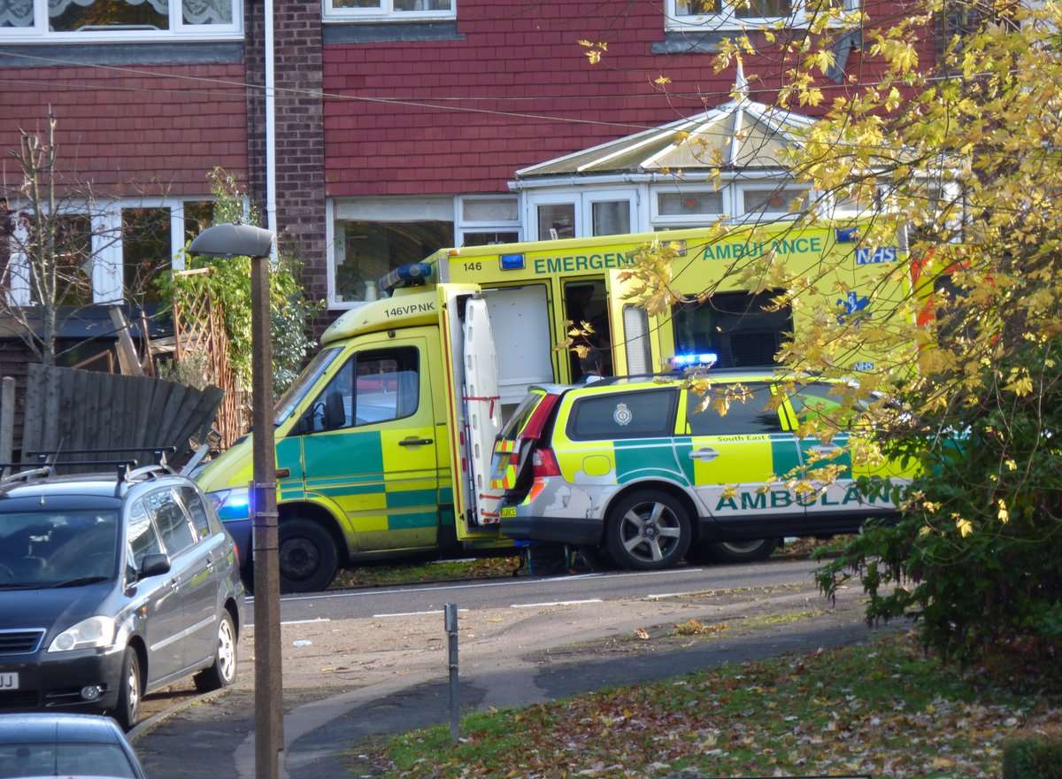 Paramedics were called to the scene. Tom Smy - South East 999 Videos