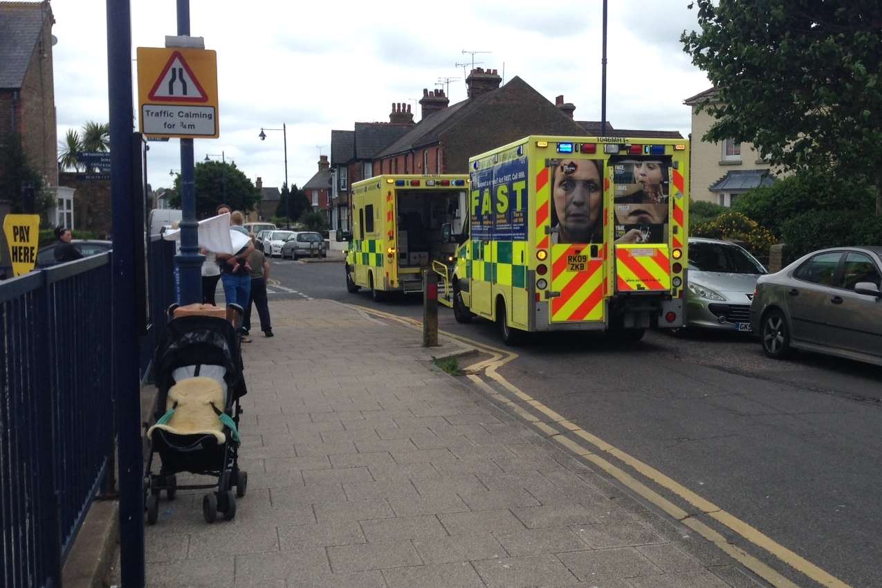 Ambulances in Cromwell Road