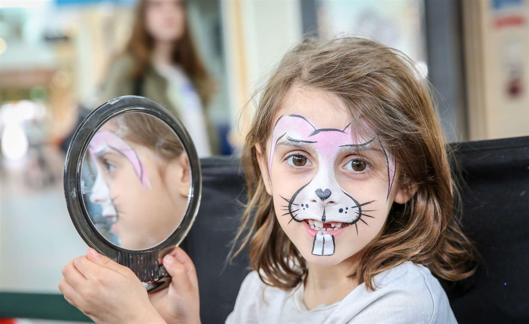 Hempstead Valley Shopping Centre has Easter fun, including face painting as Alice Johnson found out Picture: Matthew Walker