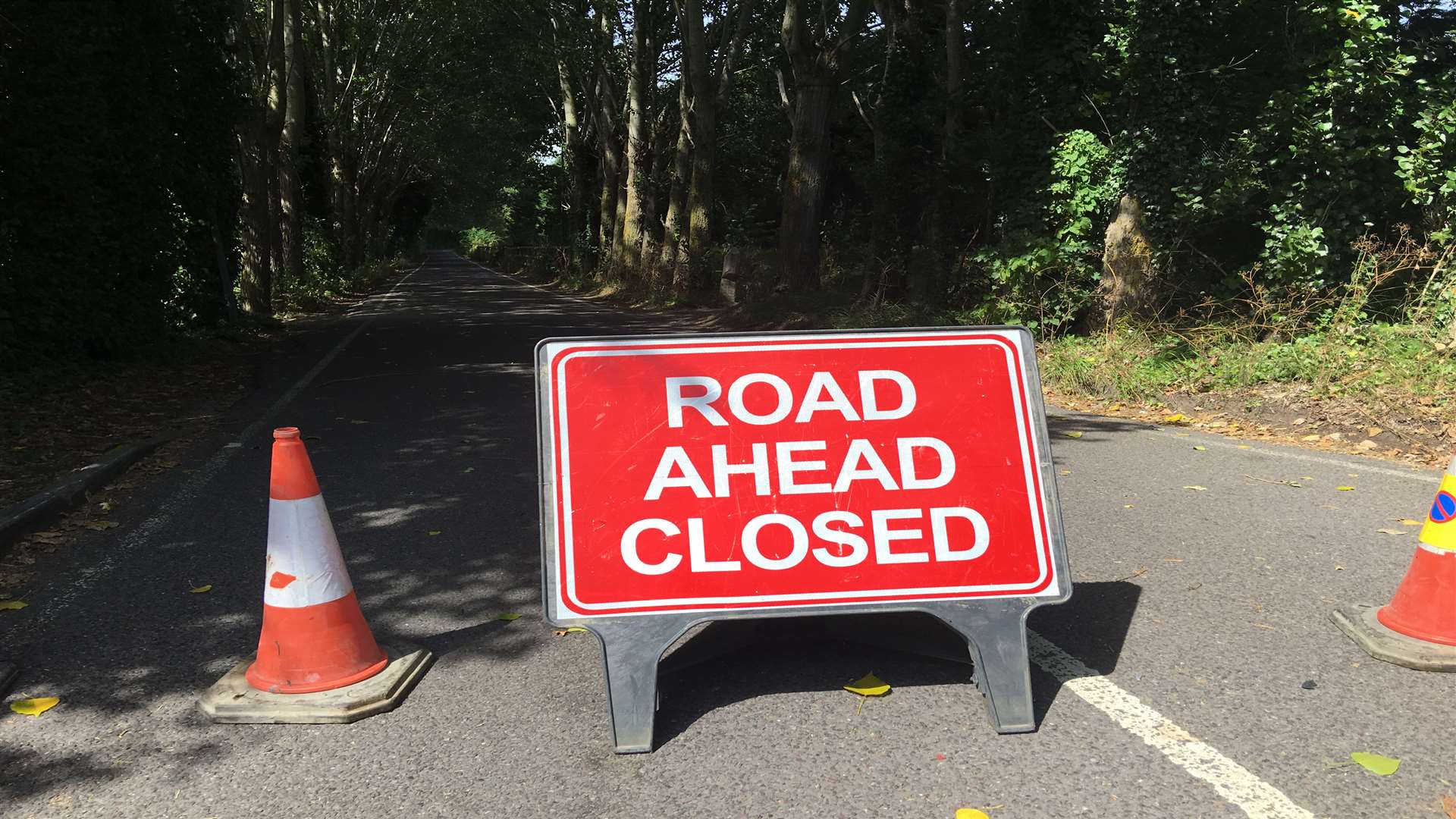 The road has been closed