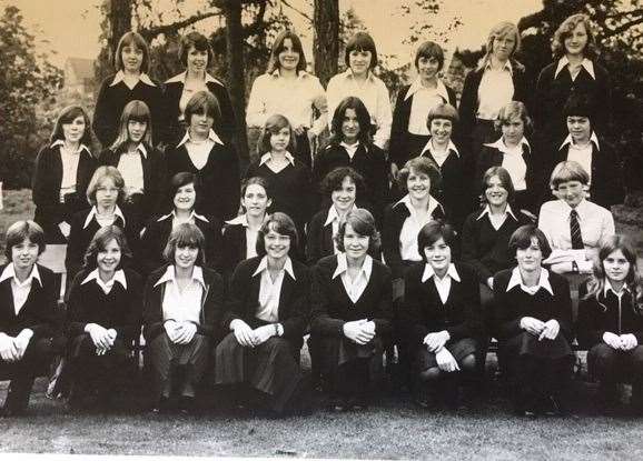 MGGS school photo 1977. Nadine is fourth in on the left on the back row, Natalie is third from left on the third row. Picture: Fiona Moonfleet