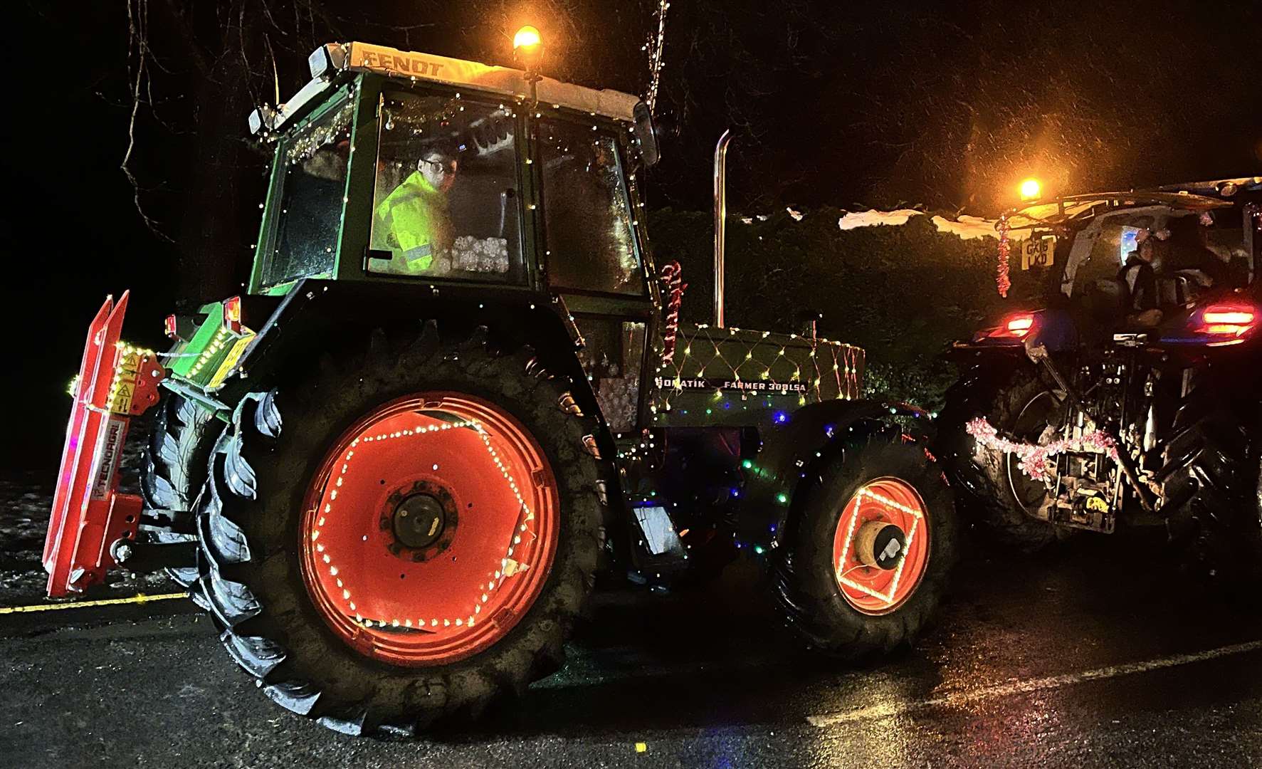 Around 30 tractors took to the roads. Picture: Weald of Kent Young Farmers