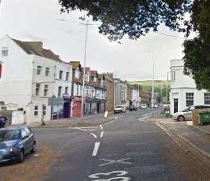 The altercation took place on Dover Road, seen here from Harbour Way. Picture: Google Maps