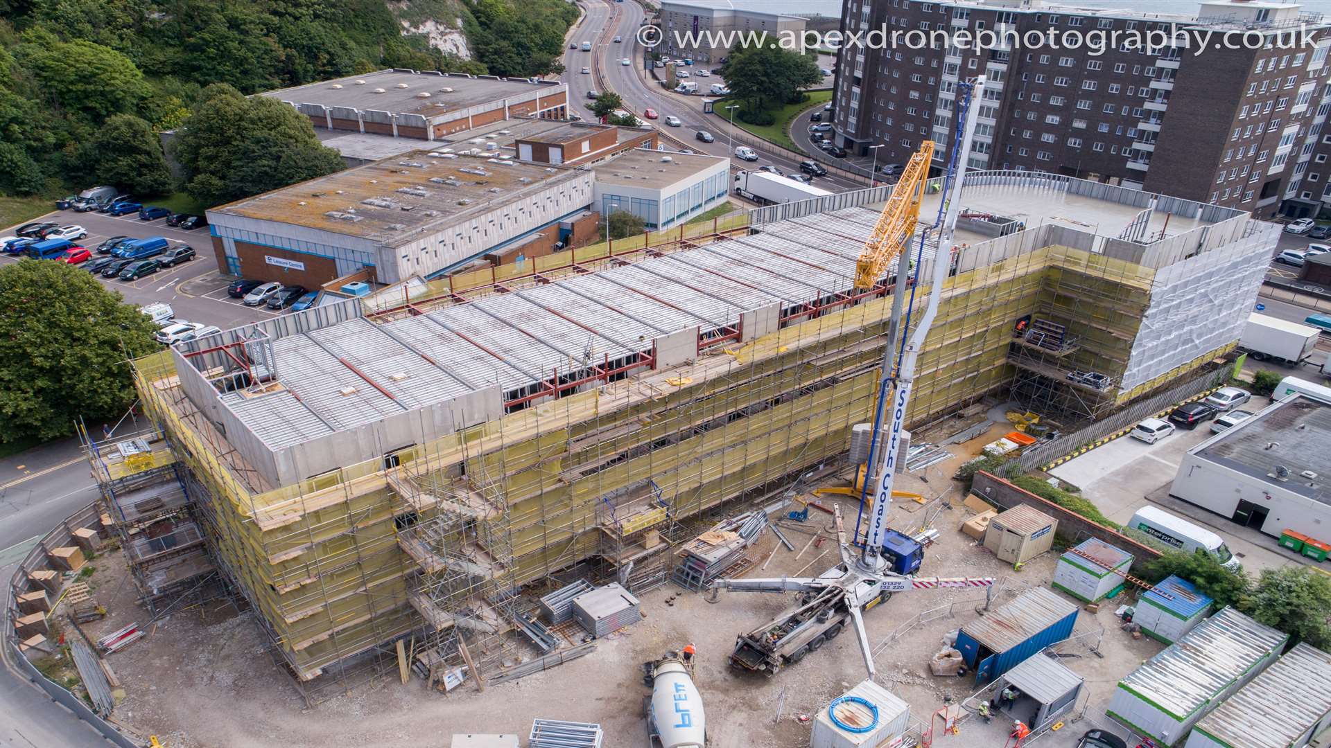 The new Travelodge taking shape in August. Picture courtesy of Apex Drone Photography