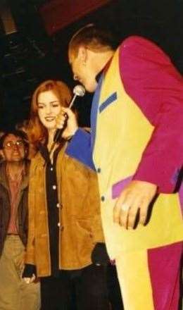 Isla Fisher at the Priz. Now a Hollywood superstar, in 1997 she appeared in the panto at Tunbridge Wells. But DJ Kev Goodwin believes this appearance was earlier. Picture: Kev Goodwin