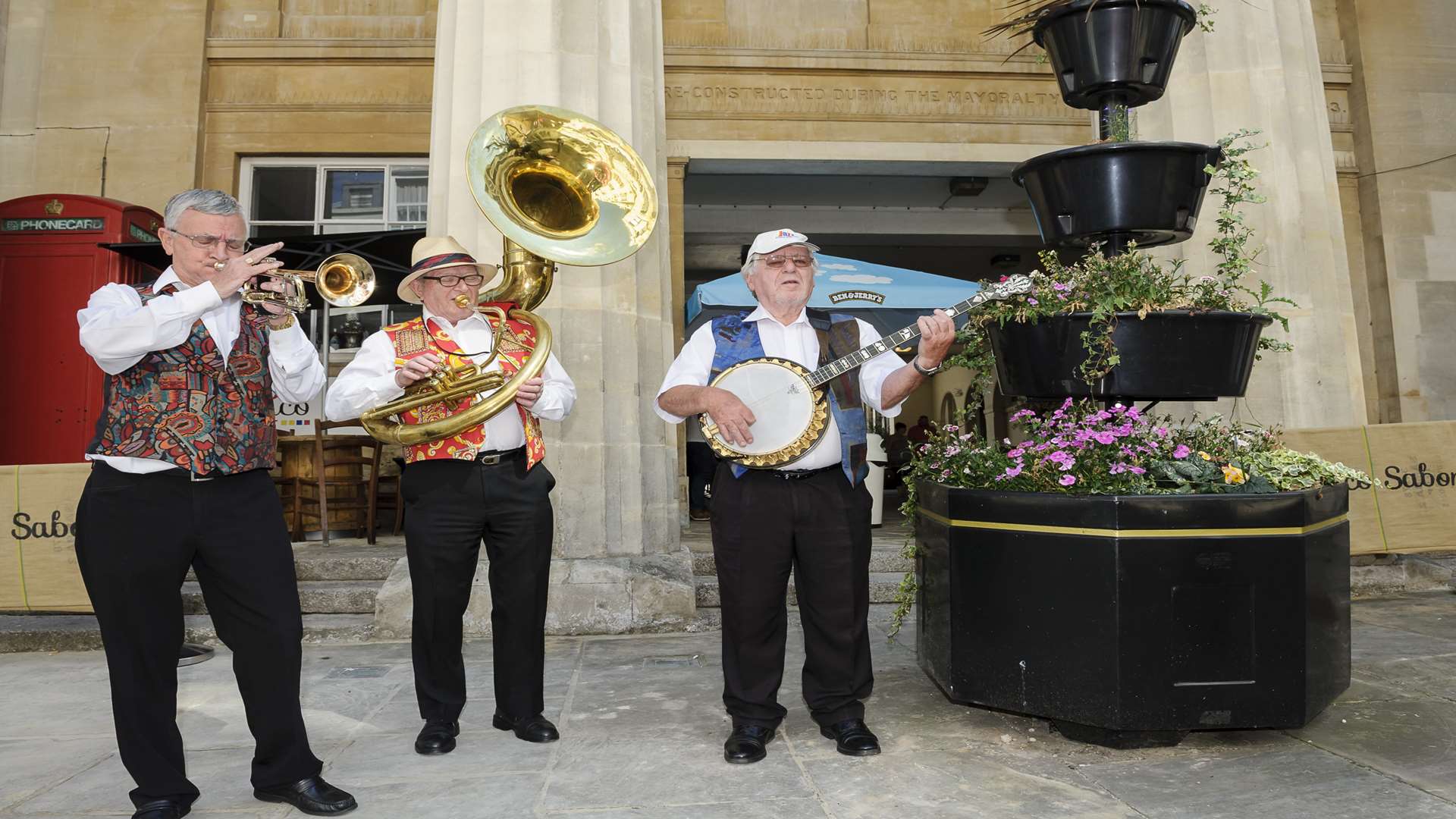 The Jazz Swingtette, from left, Danny Sherwood, Len Saunders and John Finch. Picture: Andy Payton