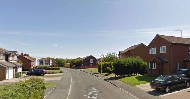 The fire started in Naseby Avenue, Folkestone. Picture: Google maps