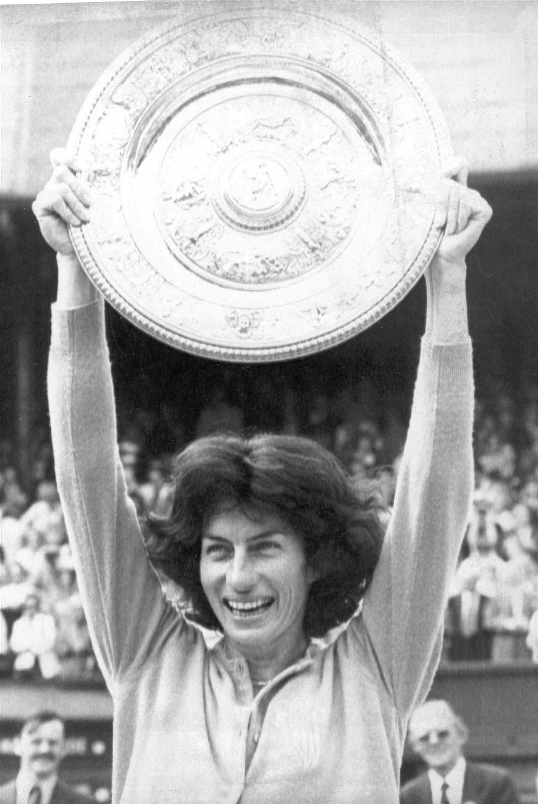 From left: Frank Woolley in action, Alessia Russo and goalkeeper Mary Earps celebrate after winning the Euros in 2022 and Virginia Wade lifts the Wimbledon trophy in 1977 Pictures: PA wire/Kent Our Century By the People Who Lived It
