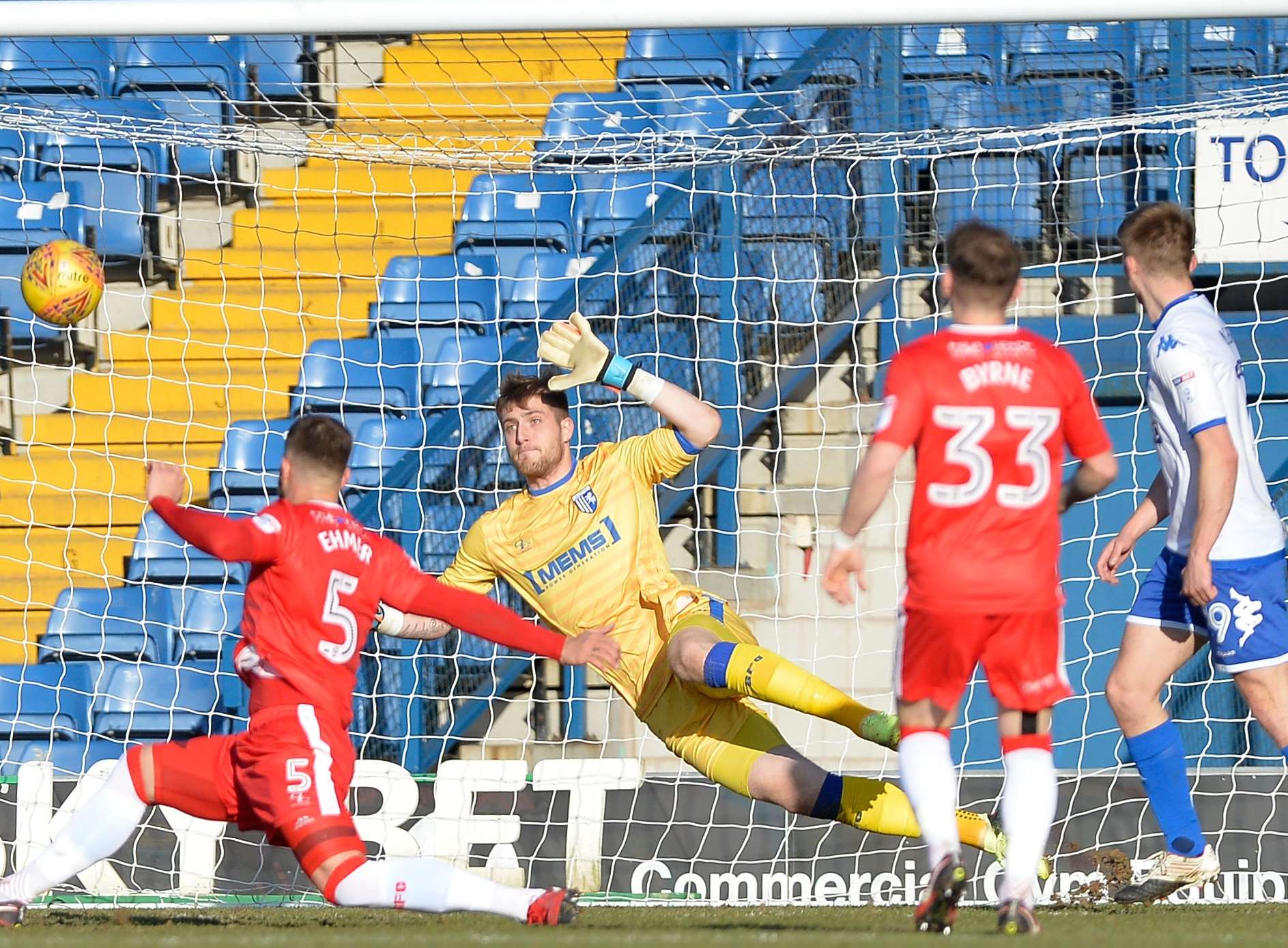 Gills go 2-0 down at Gigg Lane Picture: Ady Kerry