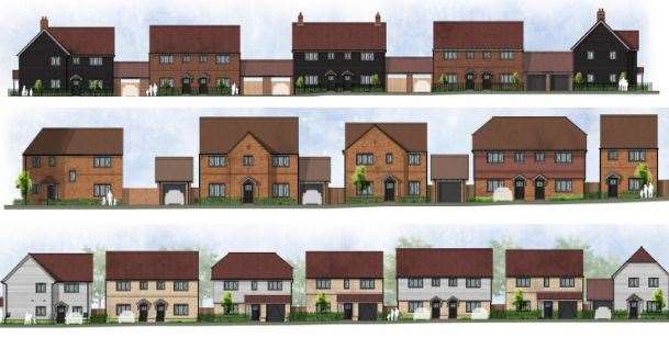 What some of the homes in Great Grovehurst Farm will look like. Picture: Sten Architecture