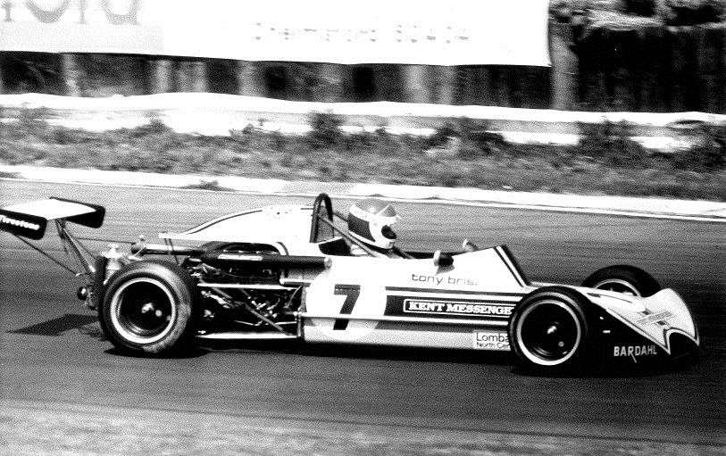 Brise, pictured handling his March Formula 3 car, was backed by the Kent Messenger in his junior career