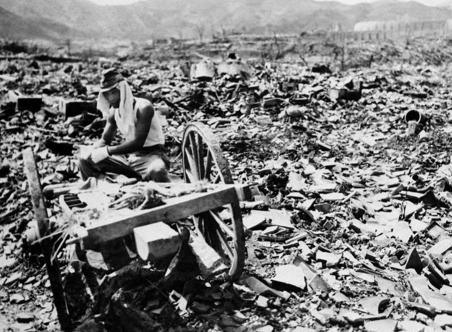 The devastation at Nagasaki after the bomb. Copyright: John Lawrence