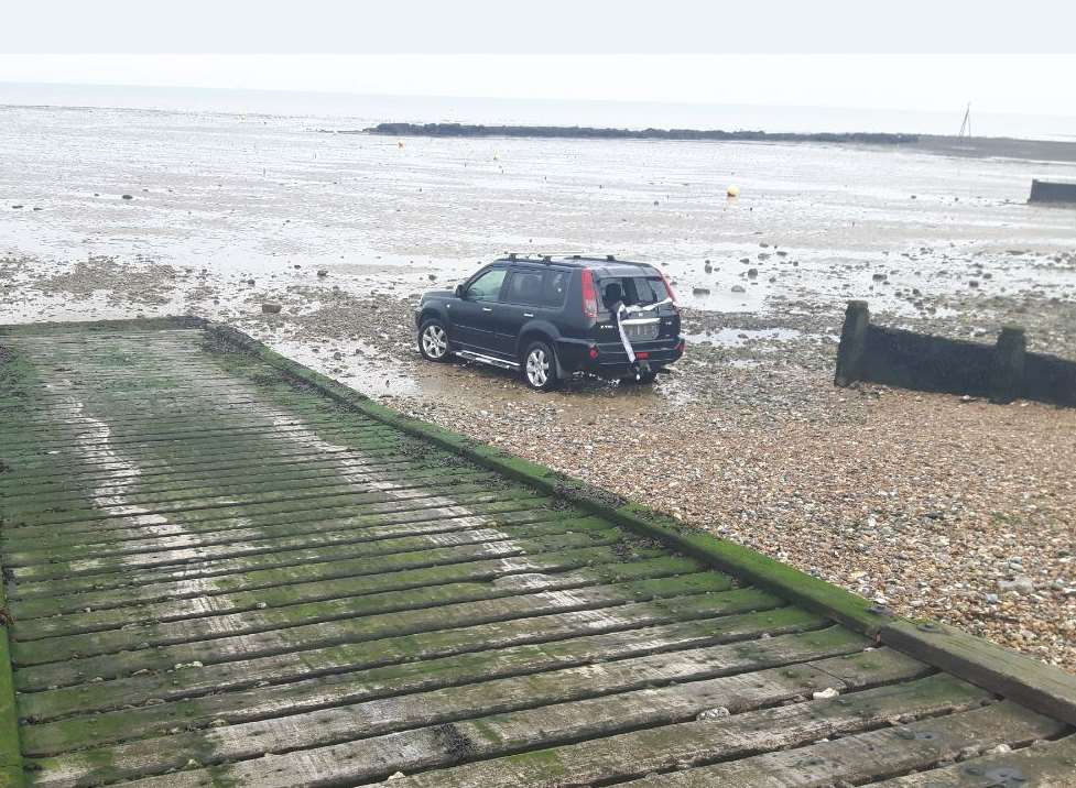 The 4x4 was being tested on the boat ramp