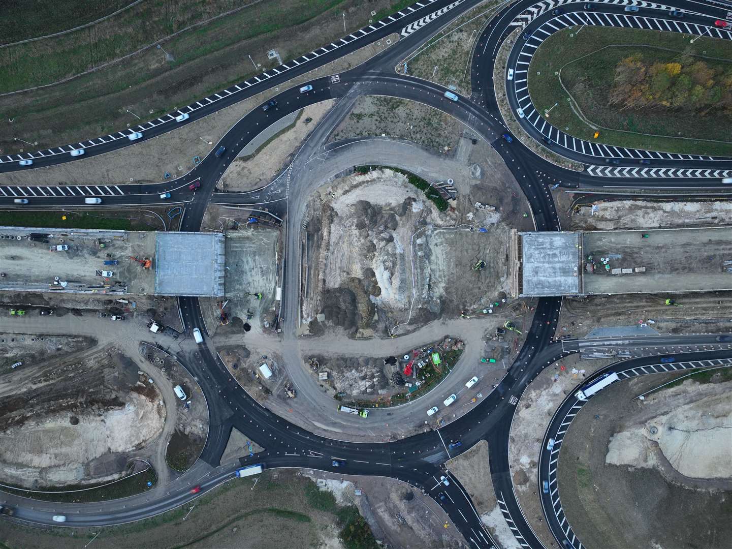 How the project is progressing, from the air. Picture: Phil Drew