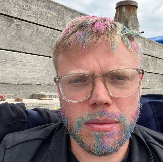 Rob Beckett took this selfie in Whitstable on August 30. Picture: Instagram / robbeckett