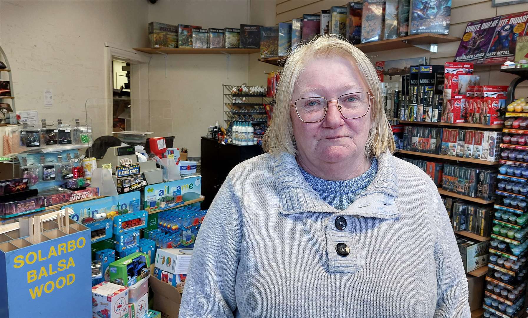 Sue Mullane owner of toy shop Apple J-ax in Hythe