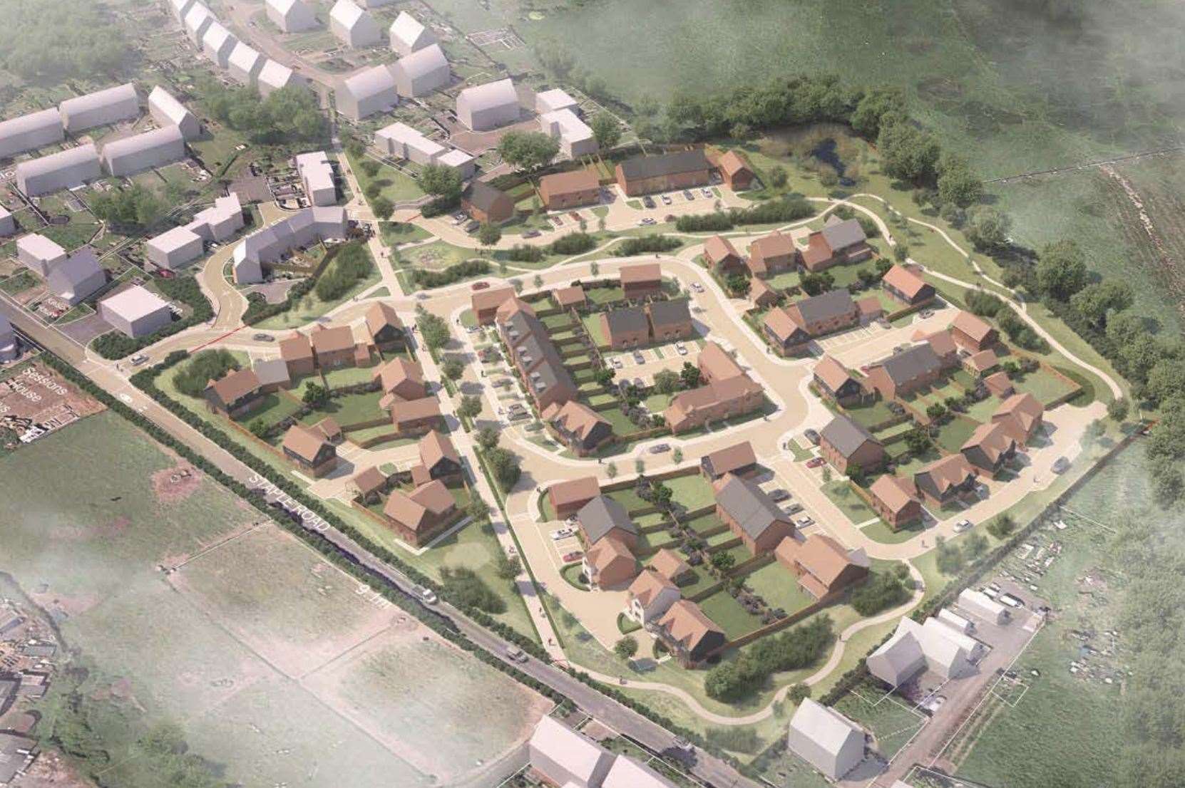 A CGI reveals how the homes destined for Wingham could look