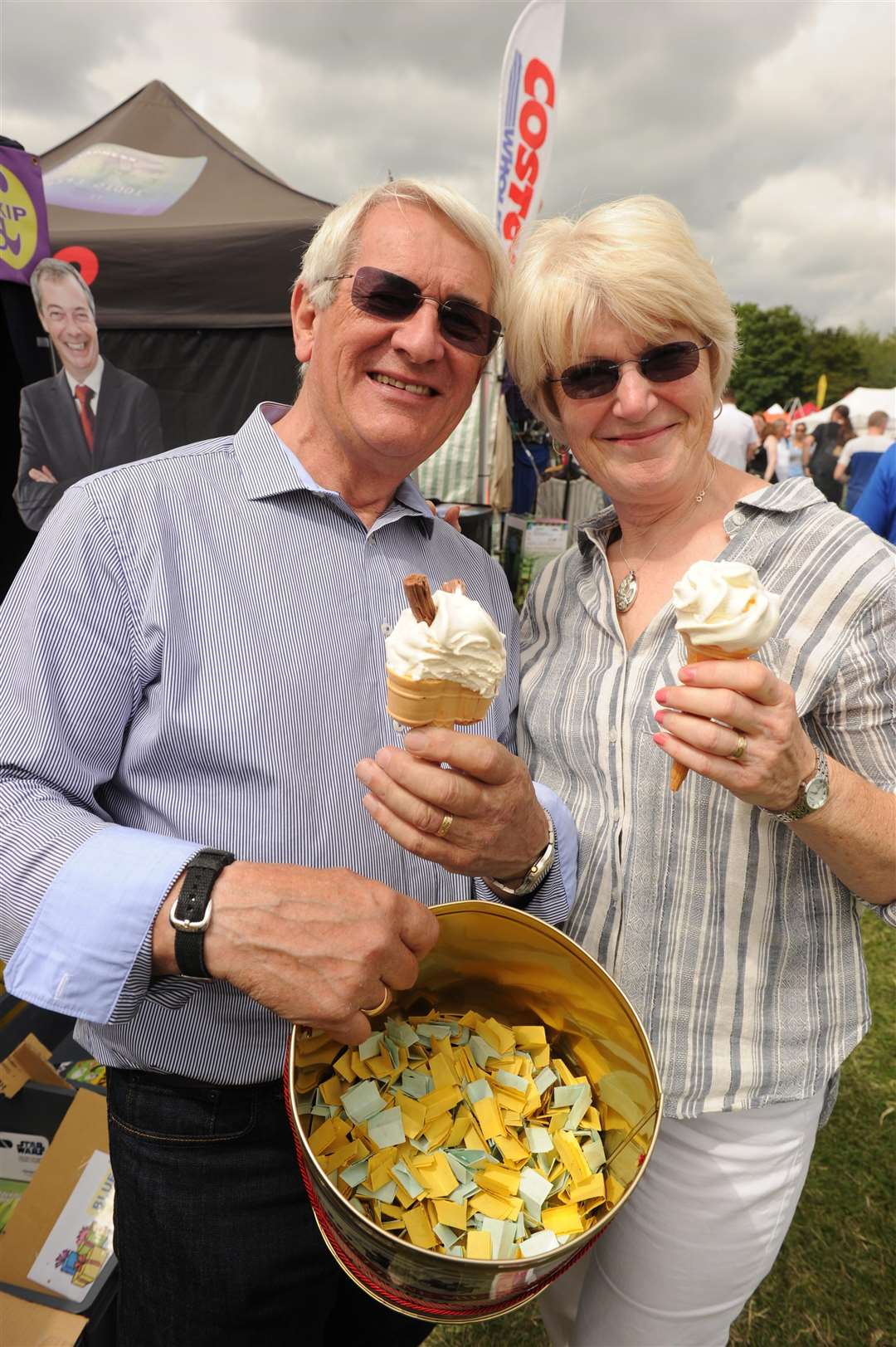 Roger and Christine Doucy at the tombola last year Picture: Steve Crispe