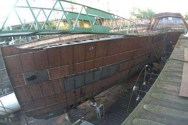 The Medway Queen being rebuilt in Bristol