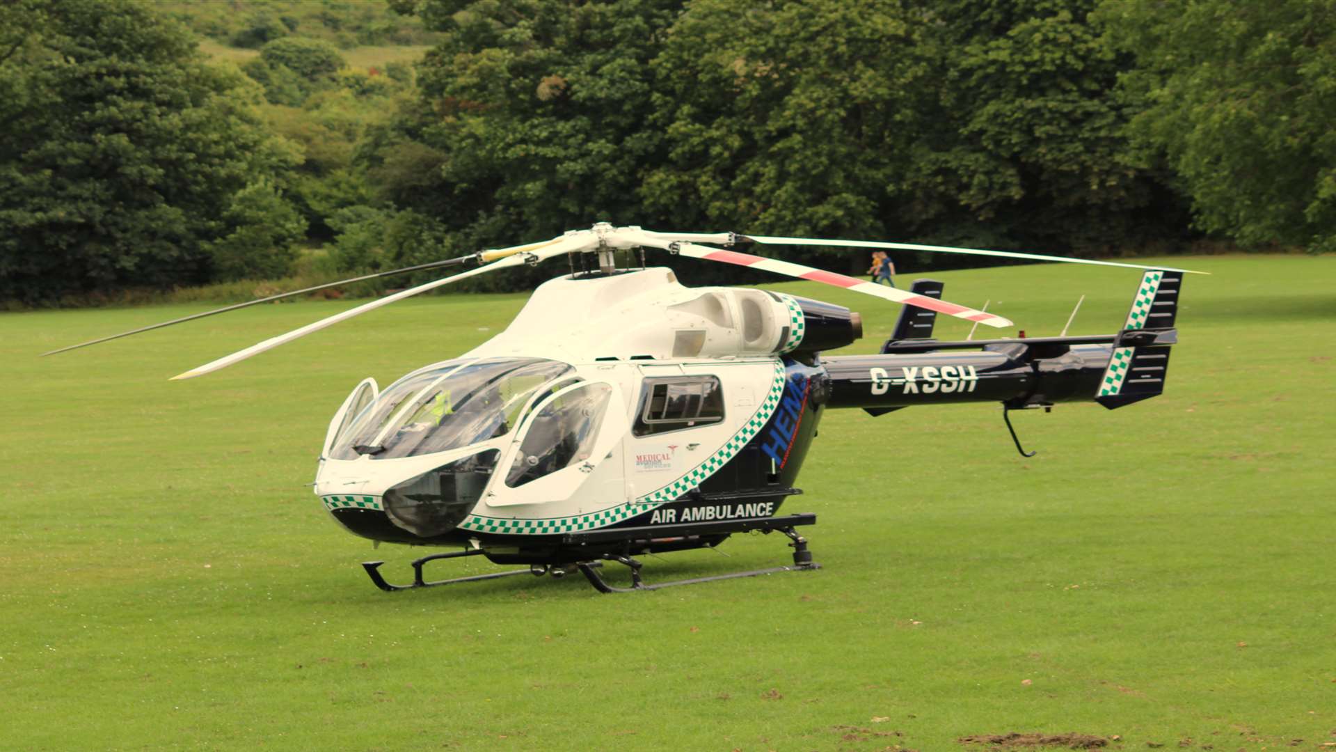 The man was airlifted to hospital in a serious condition