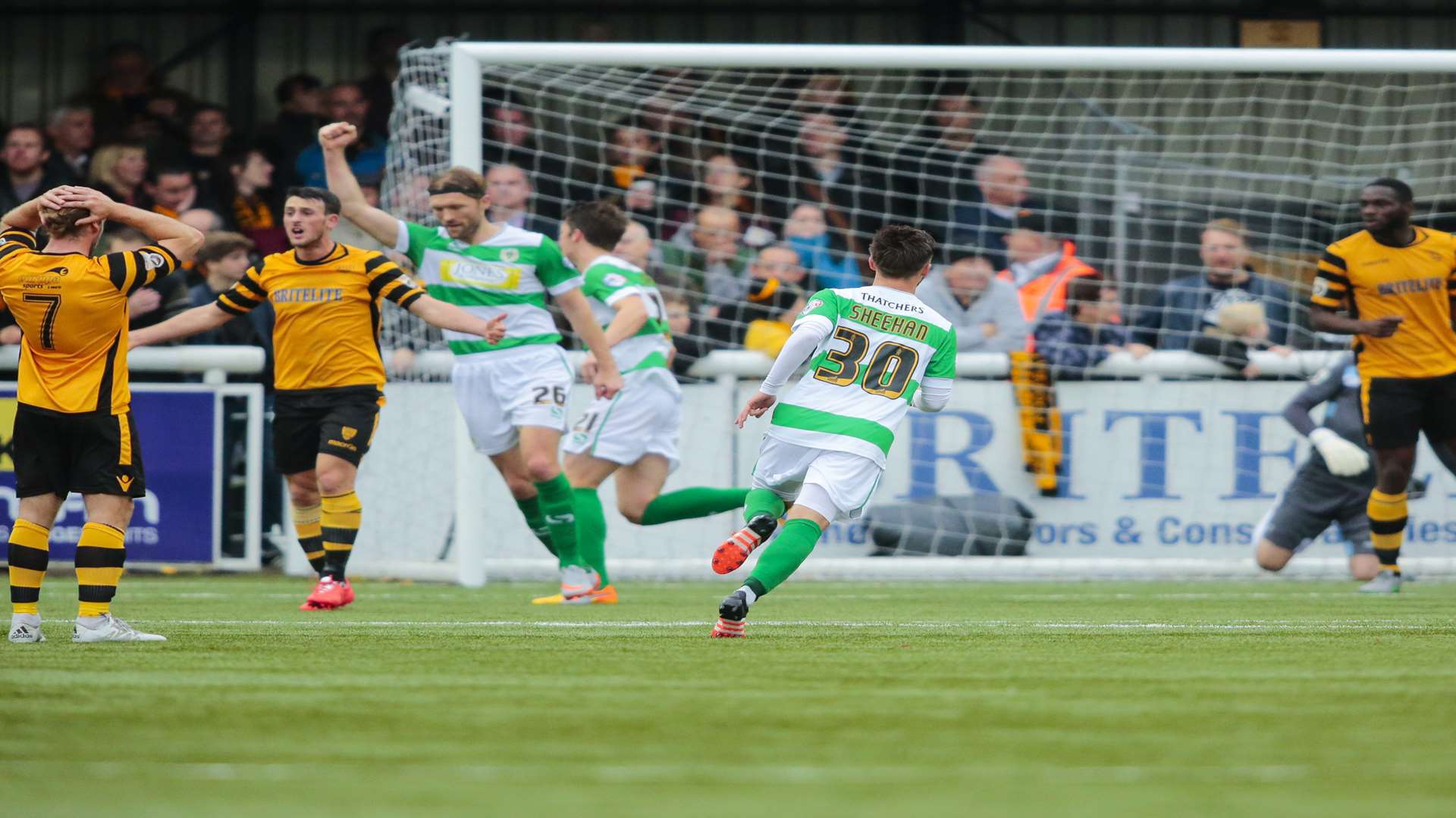 Despair for Maidstone as Yeovil's Wes Fogden scores winner Picture: Martin Apps