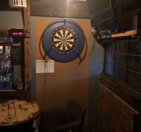 No-one was playing when we were in, but there was a dartboard, with an electronic scoreboard, at the back of the bar