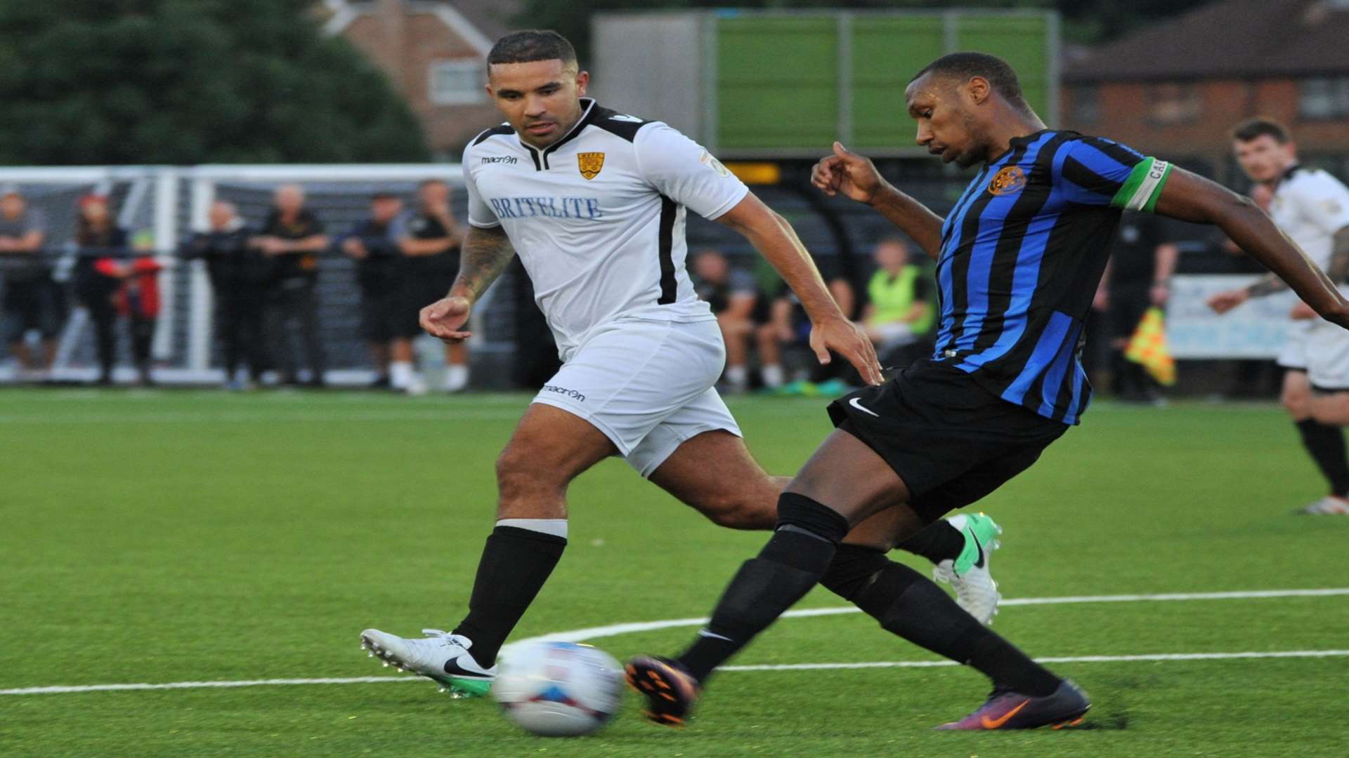 New signing Jai Reason playing for Maidstone at Sevenoaks Picture: Steve Terrell