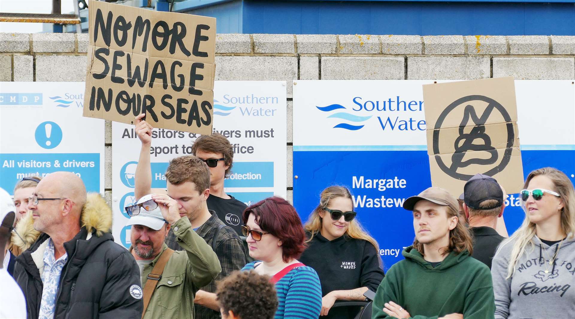 Protest against Southern Water sewage leaks in Thanet. Picture: Frank Leppard photography