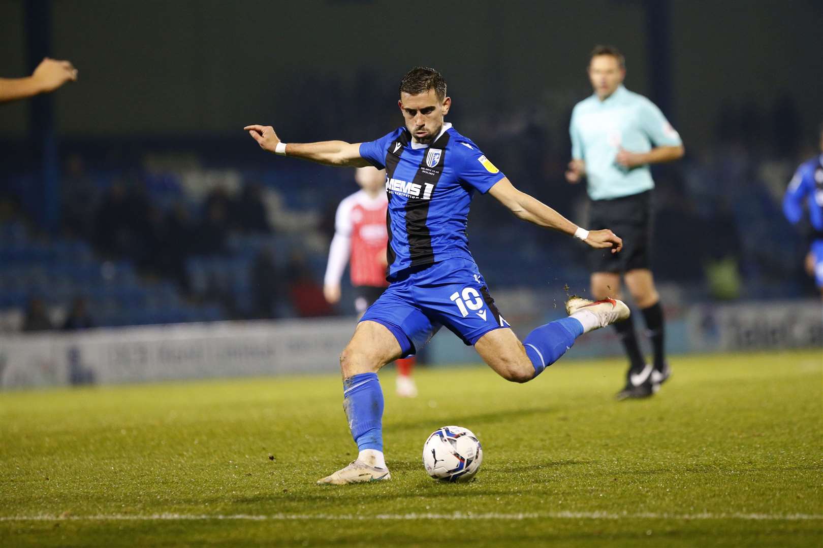 Olly Lee made a welcome return for Gillingham Picture: Andy Jones