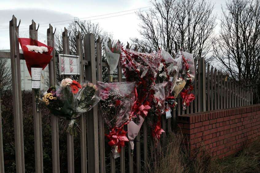 Floral tributes left in Brielle Way
