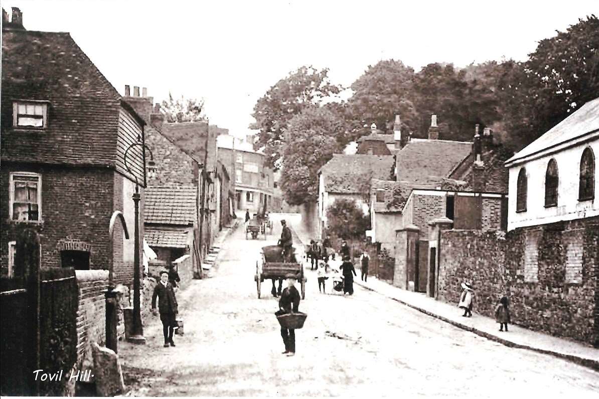Looking up Tovil Hill towards Church Street