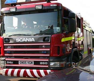 Five fire engines and 35 firefighters were at the scene