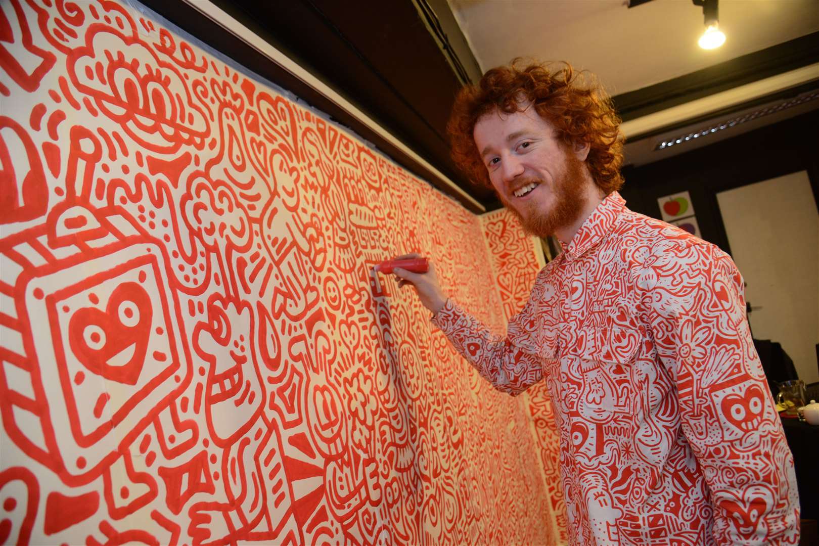 Mr Doodle's work has been exhibited as far afield as Rome and Seoul