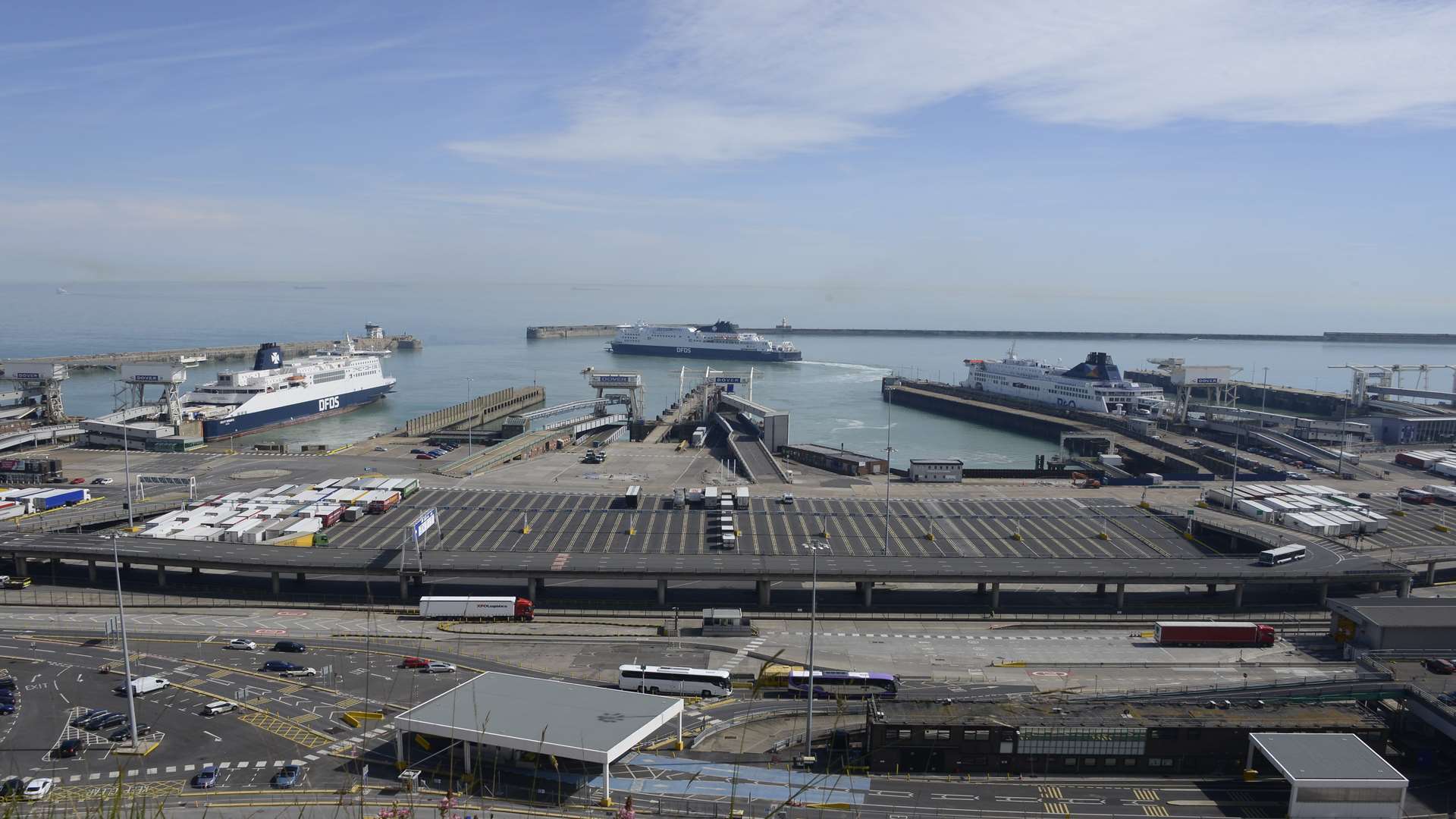 Port of Dover, Eastern Docks side. Stock picture