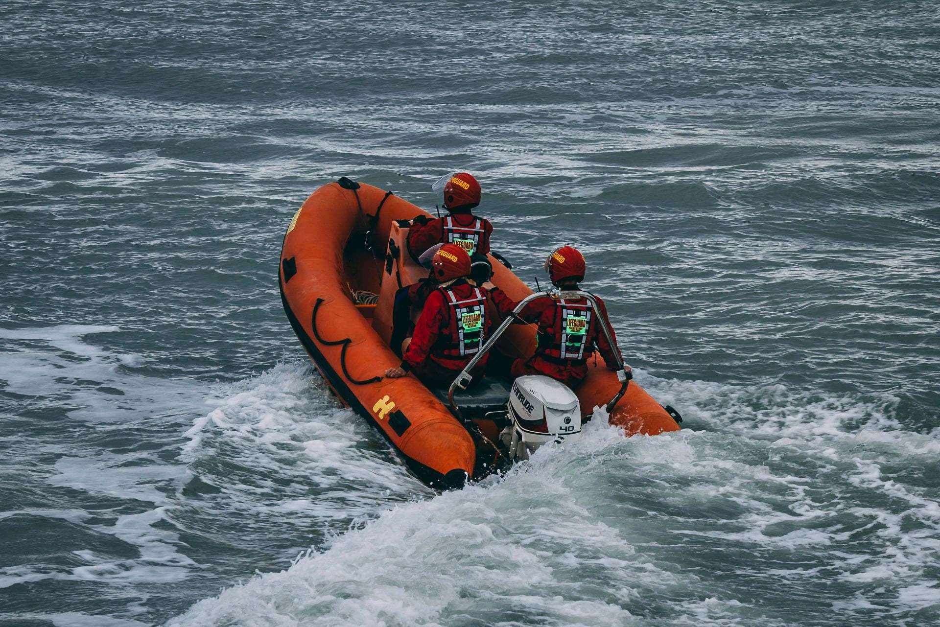 The team from Folkestone Rescue discovered five people on inflatables drifting out to sea. Picture: Folkestone Rescue