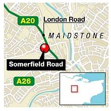 The crash happened on Wednesday morning in London Road, Maidstone. Graphic: Ashley Austen