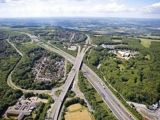 The Blue Bell Hill junction at the M2 junction 3 for Medway. Picture: KCC