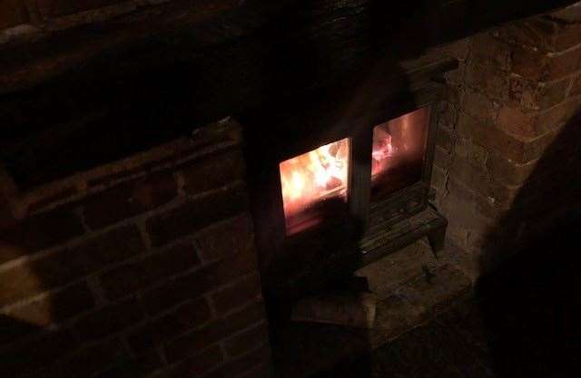 It was blazing from the moment we walked in and staff made sure the log burner kept roaring all night.