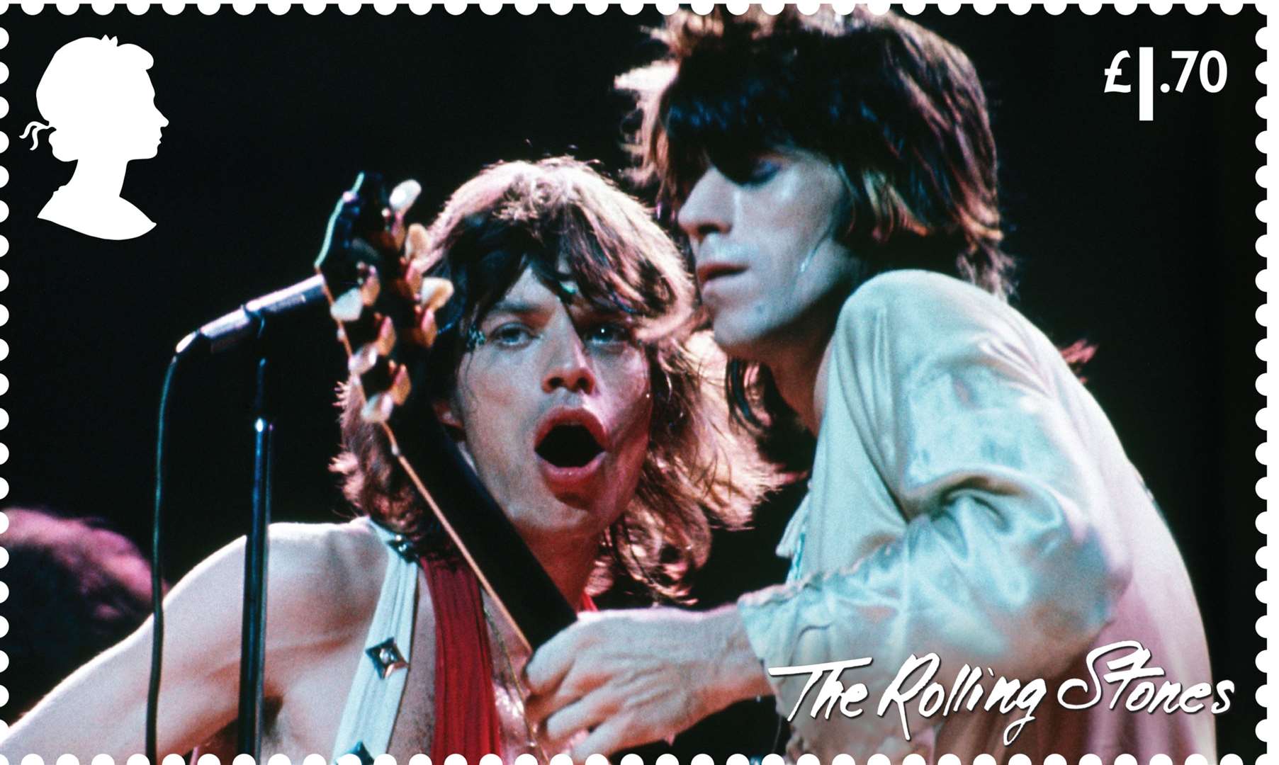 Photographs from concerts around the world have been chosen for the stamps